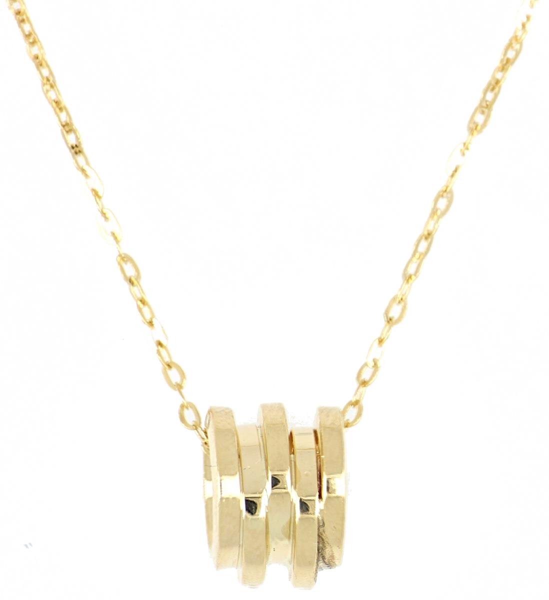 10K Yellow Gold Barrel 18" Necklace