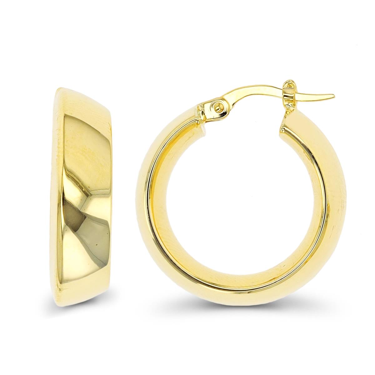 10K Yellow Gold Graduated Hoop Earring