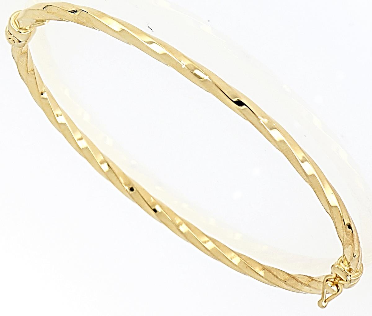 10K Yellow Gold Twist Bangle Bracelet