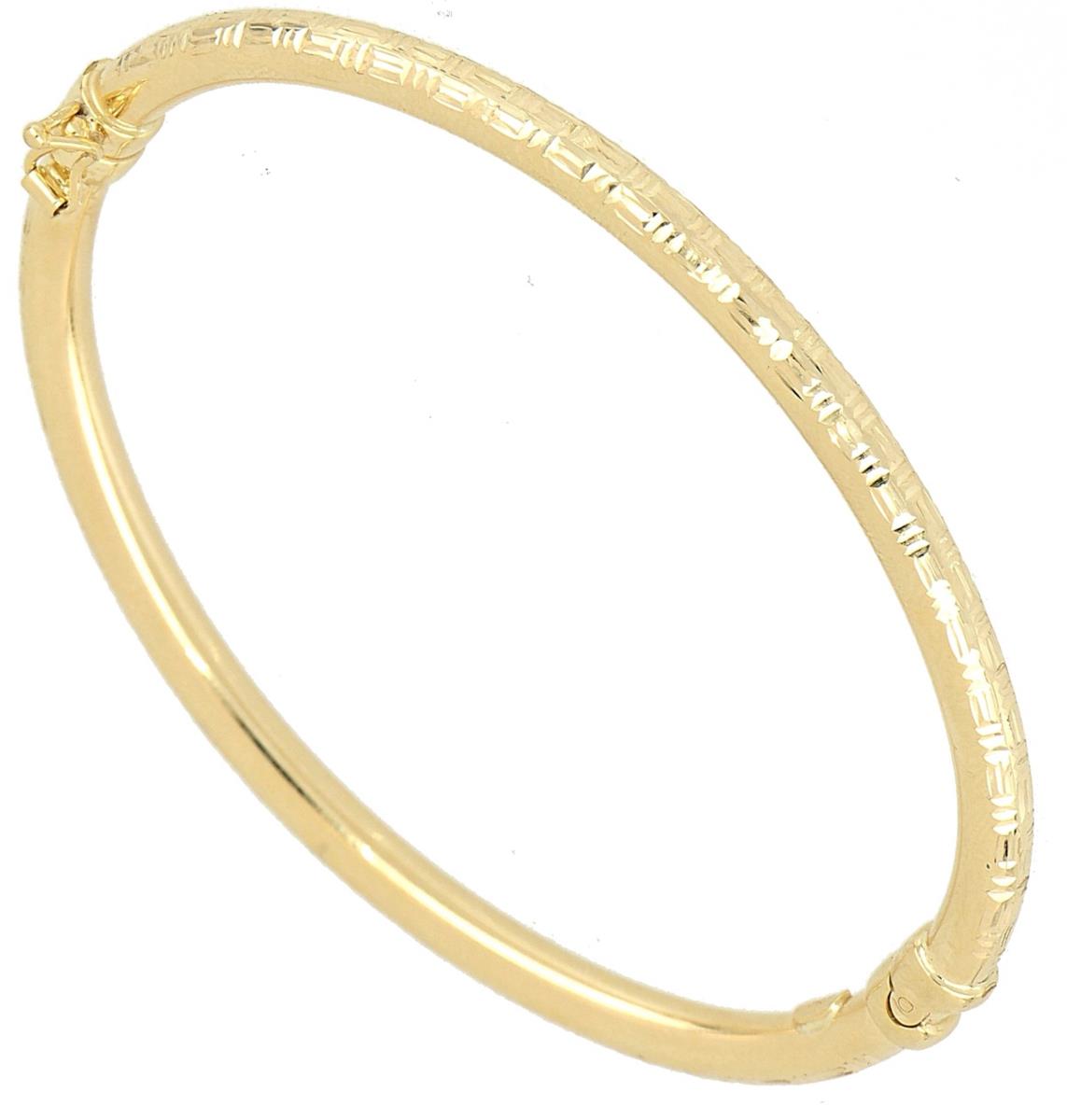 10K Yellow Gold DC Bangle Bracelet