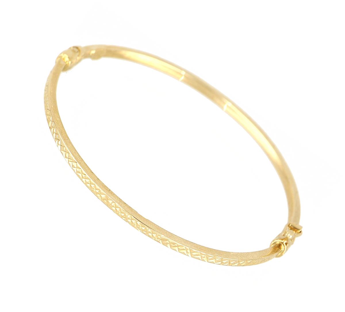 10K Yellow Gold DC Bangle Bracelet