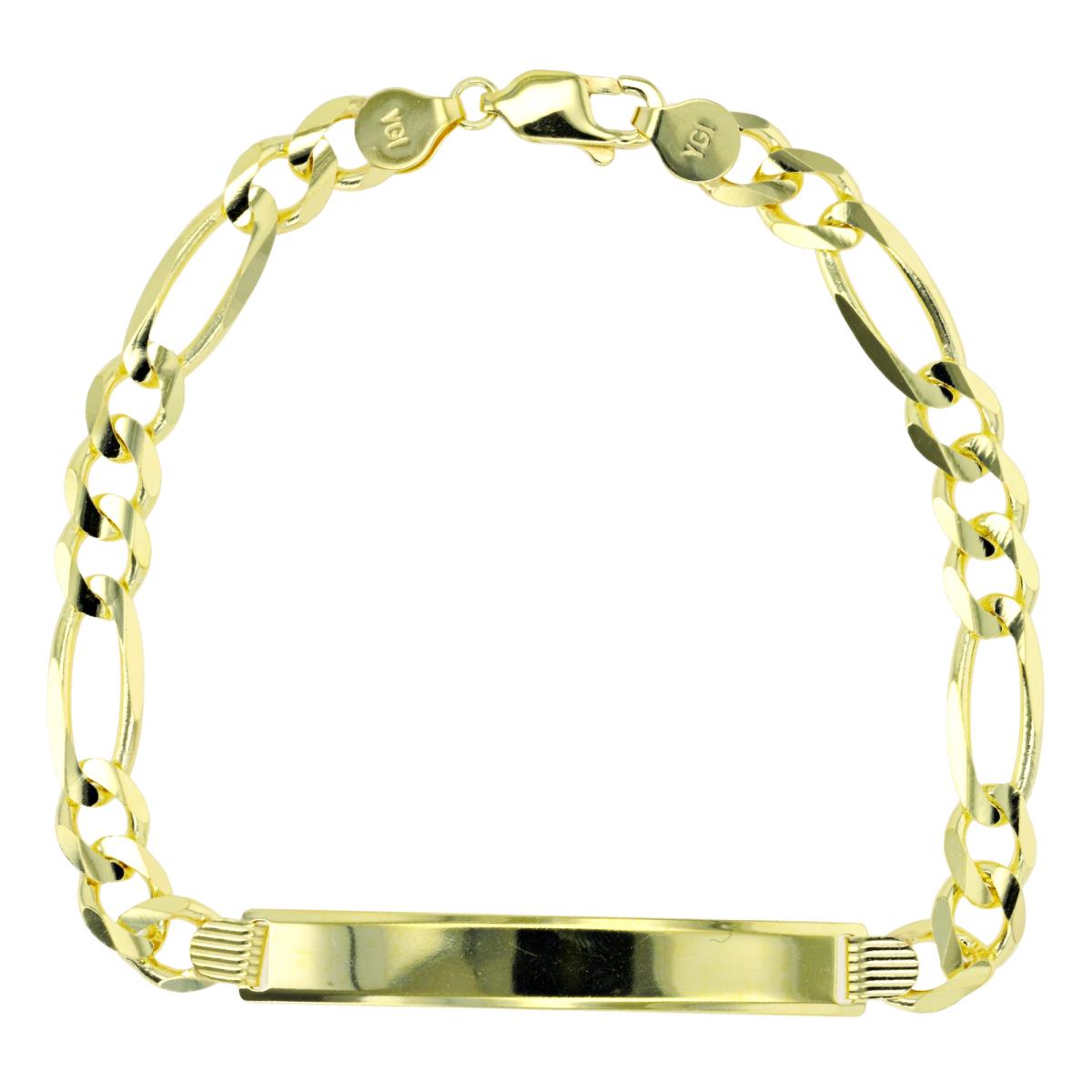 14K Yellow Gold Figaro 180 8.50" ID Bracelet