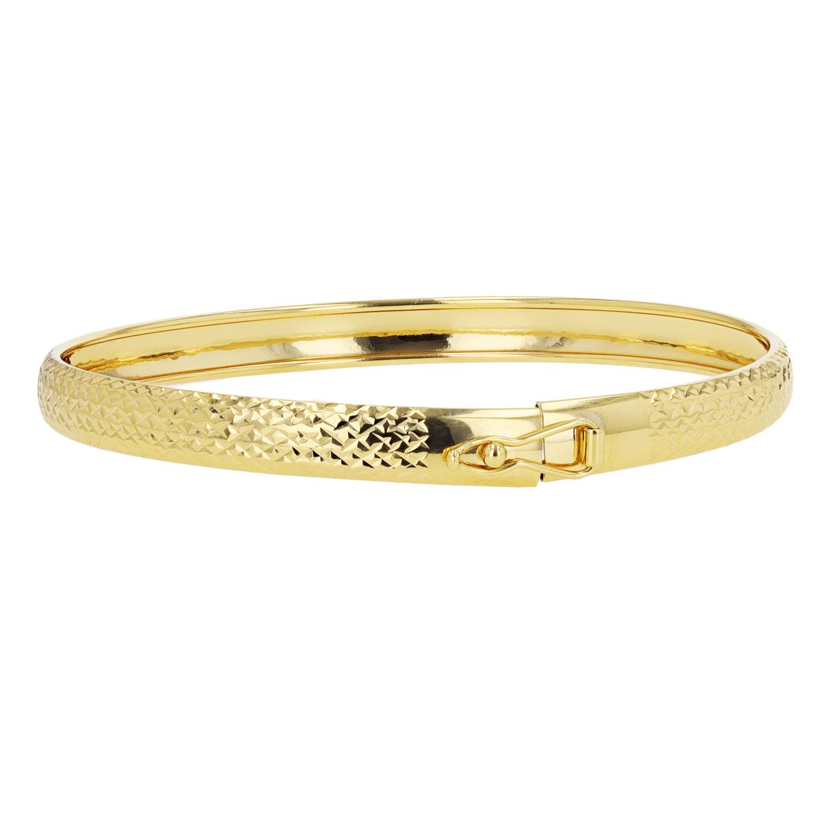 14K Yellow Gold 6mm Full DC "X" 7" Flex Bracelet
