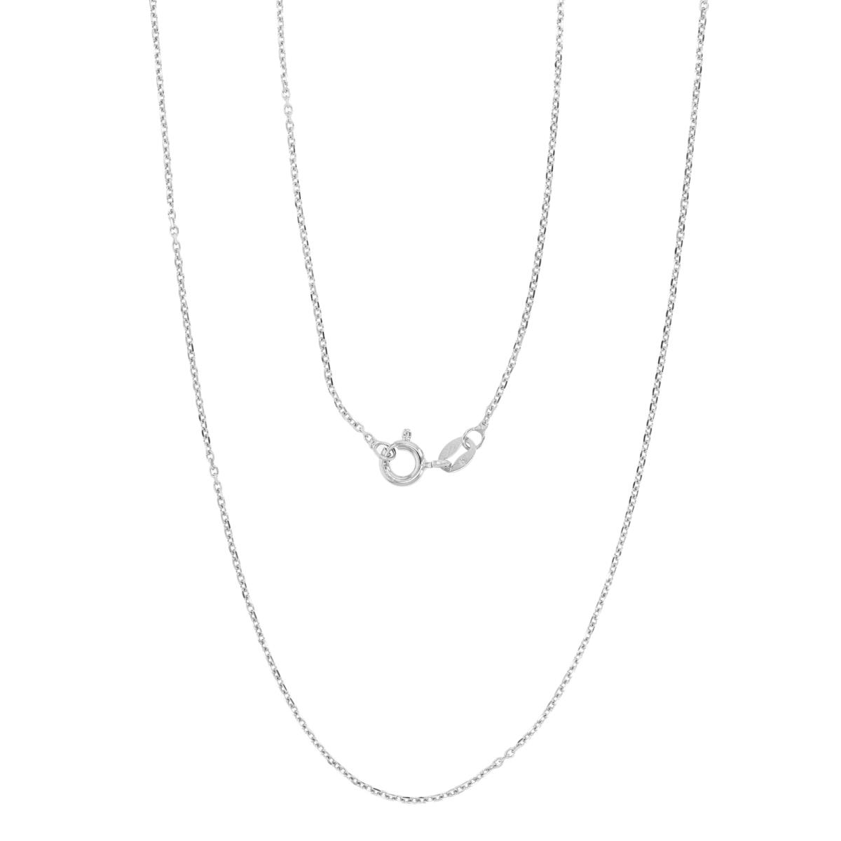Sterling Silver Rhodium 1.25mm Cable 26" Chain