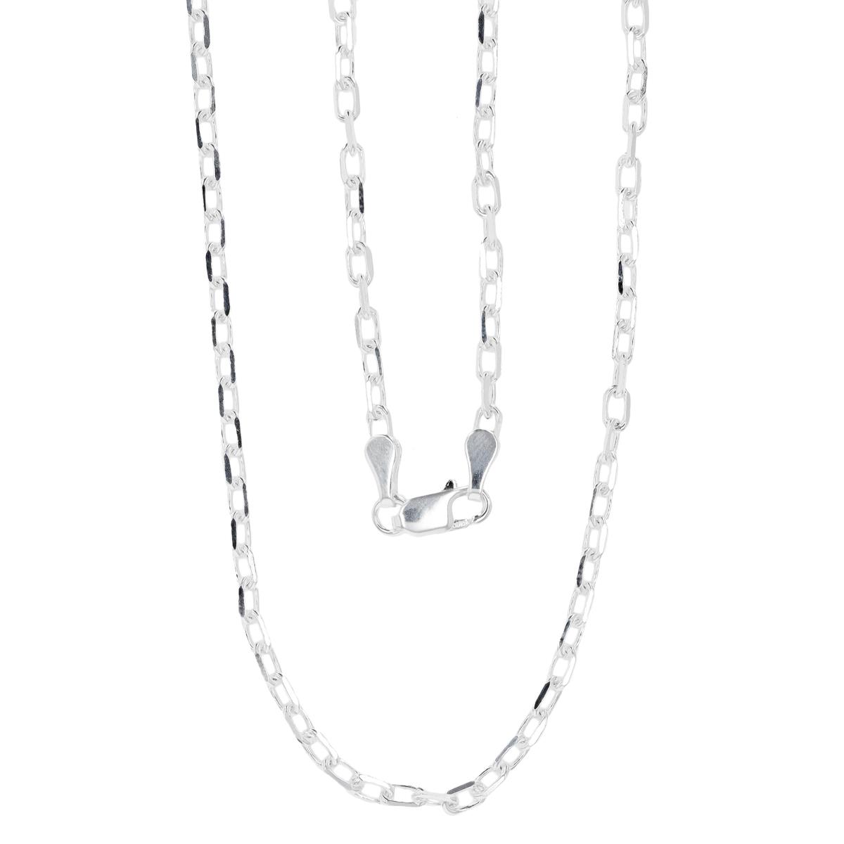 Sterling Silver Silver Flash 2.70mm 080 Cable DC 18" Chain