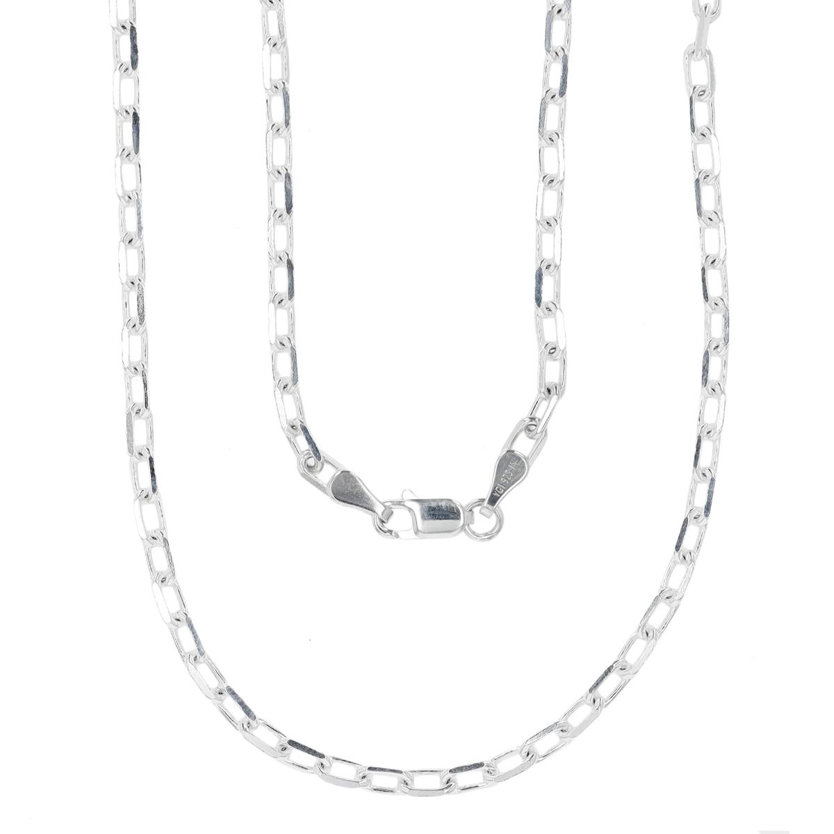 Sterling Silver Silver Flash 3.30mm 100 Cable DC 18" Chain