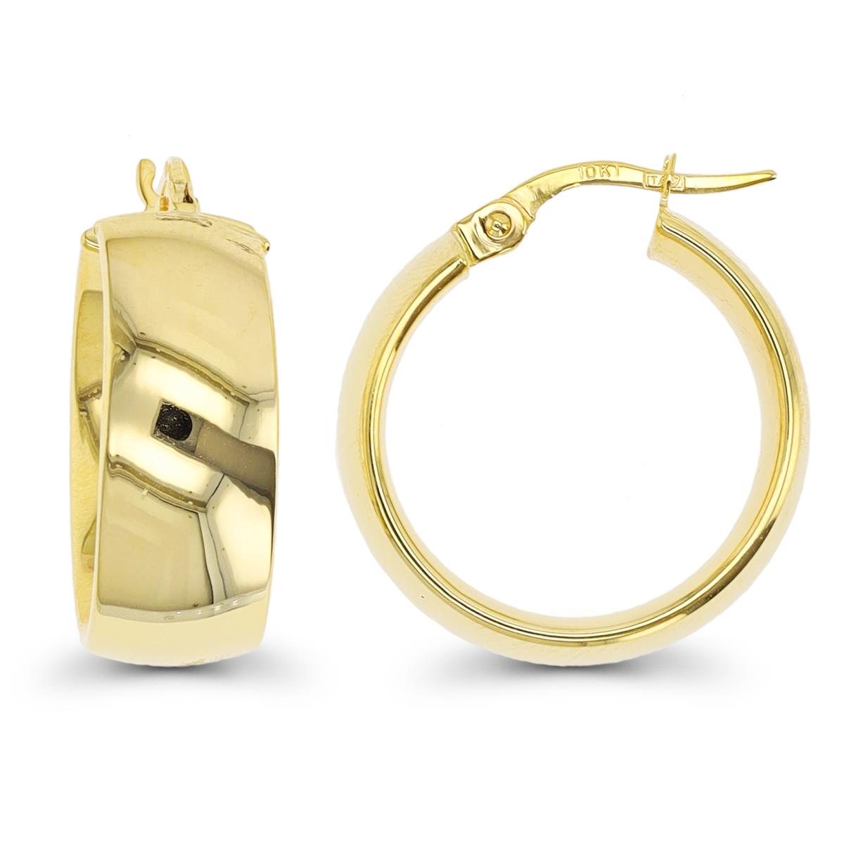 10K Yellow Gold 20x7mm Hoop Earring