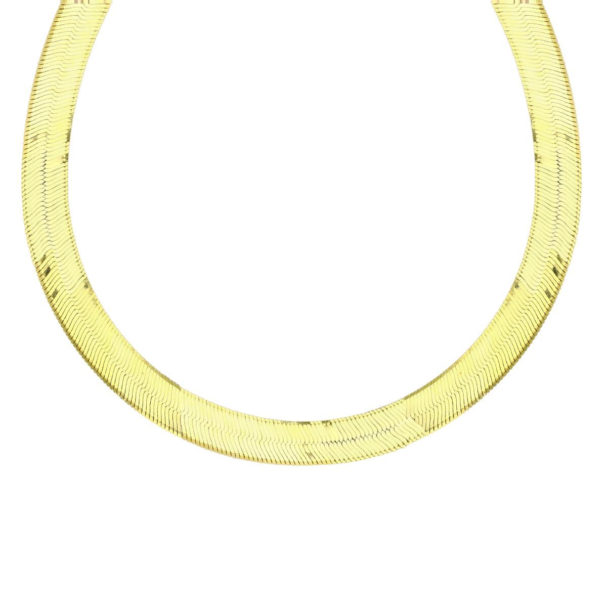 10K Yellow Gold 10mm Herringbone 20" Chain