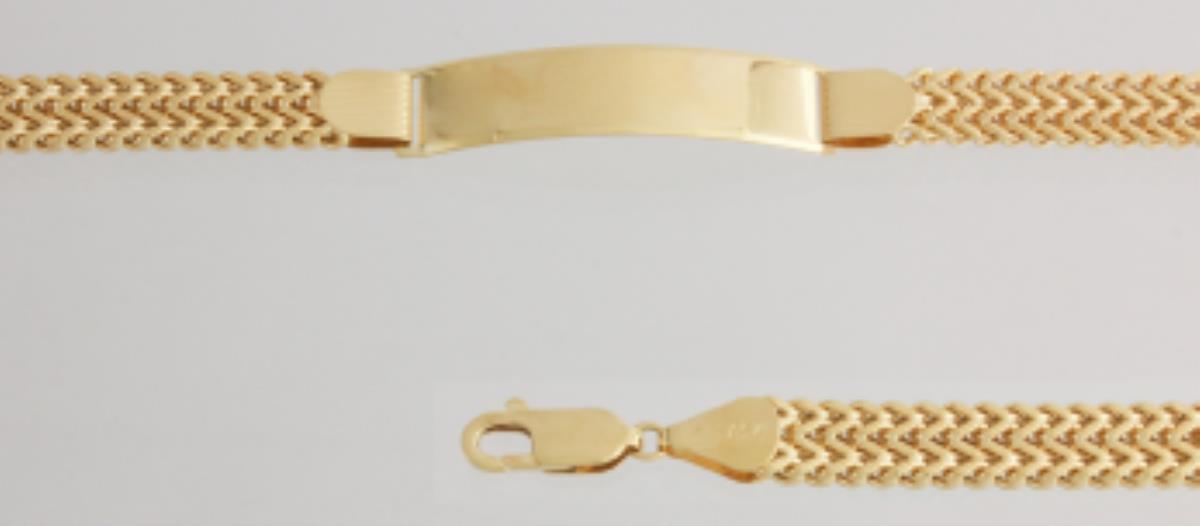 14K Yellow Gold 080 Hollow Franco 8.5" ID Bracelet