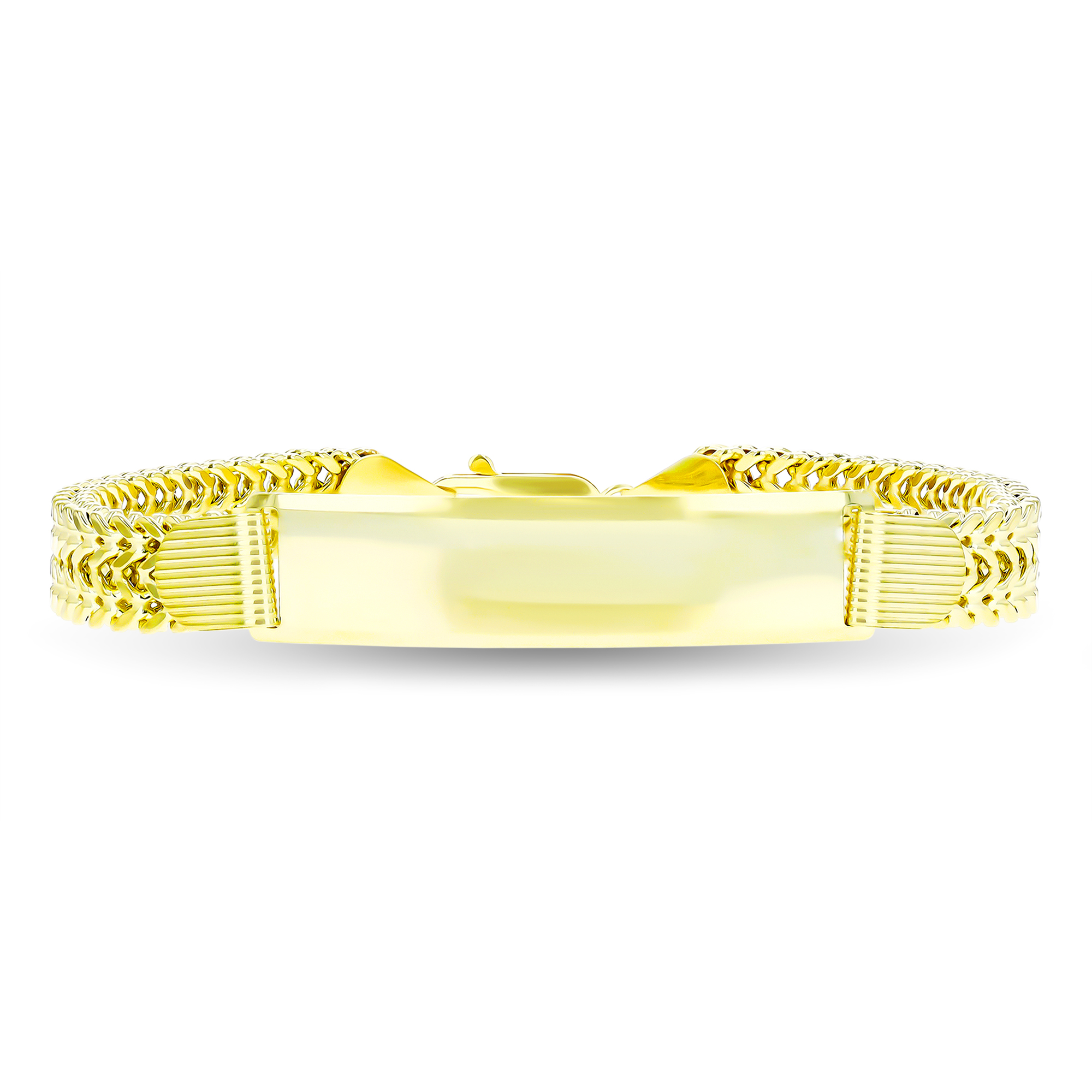 14K Yellow Gold 100 Hollow Franco 8.5" ID Bracelet