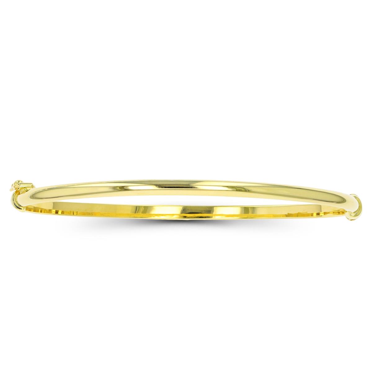 10K Yellow Gold Polished 7" Bangle Bracelet