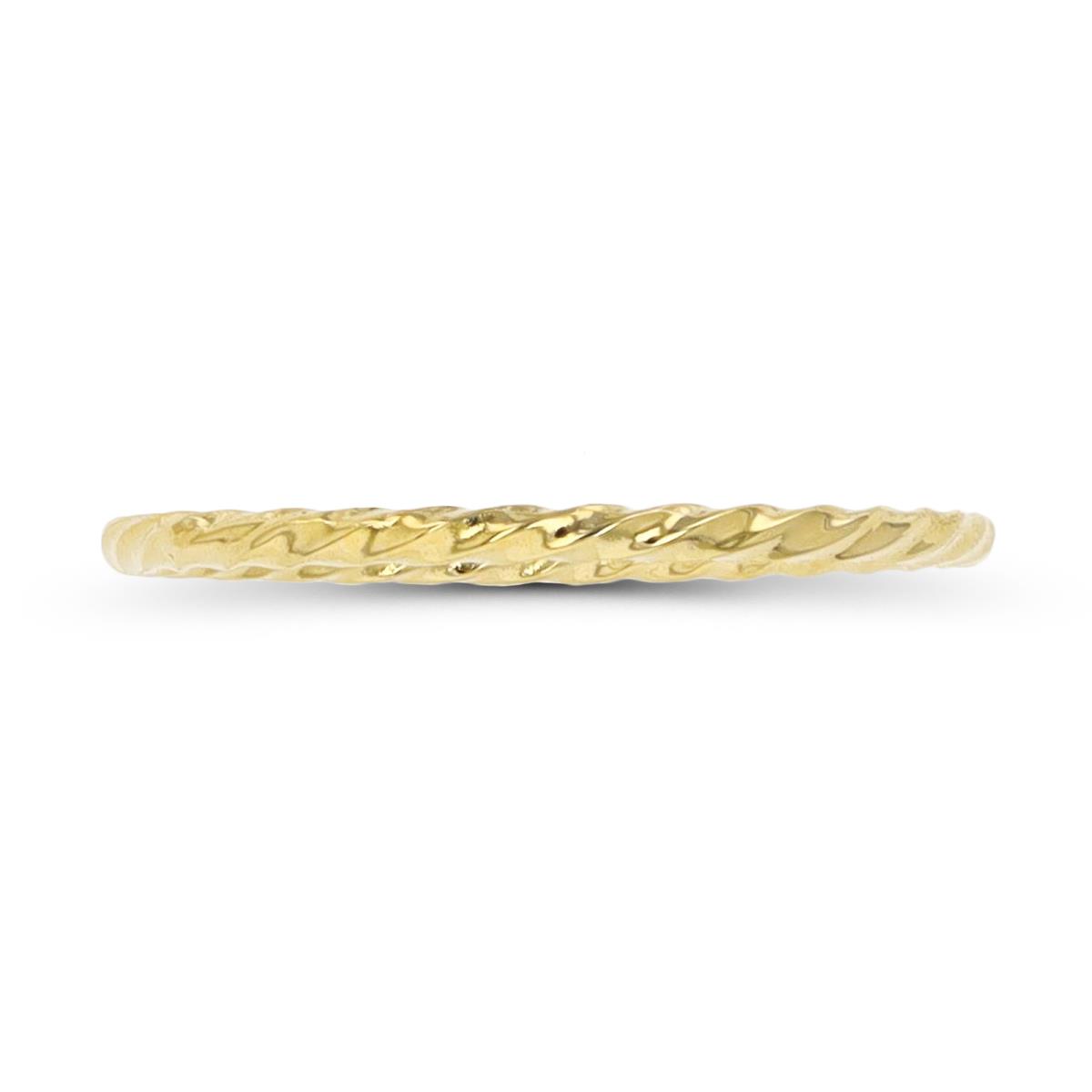 14K Yellow Gold 1.30mm Twist Band Ring