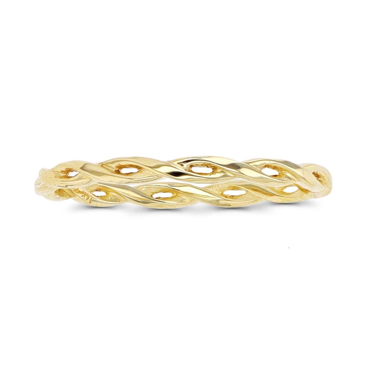 14K Yellow Gold 1.80mm Twist Band Ring