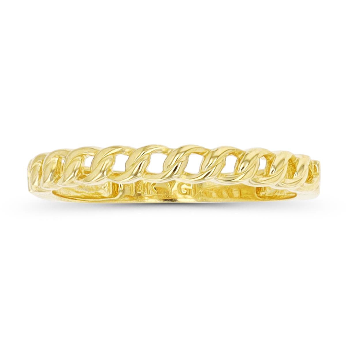 14K Yellow Gold Cuban Ring