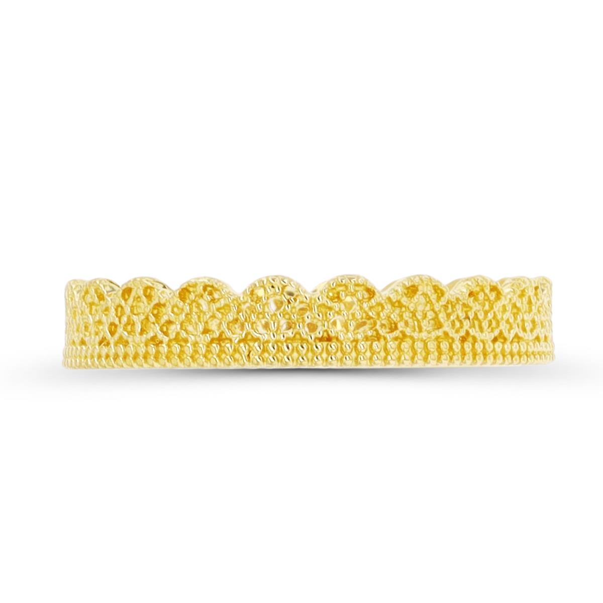 10K Yellow Gold Milgrain Crown Ring