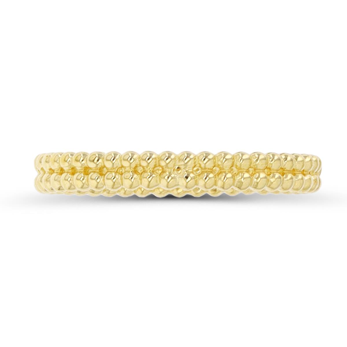 14K Yellow Gold 2-Row Bubble Ring