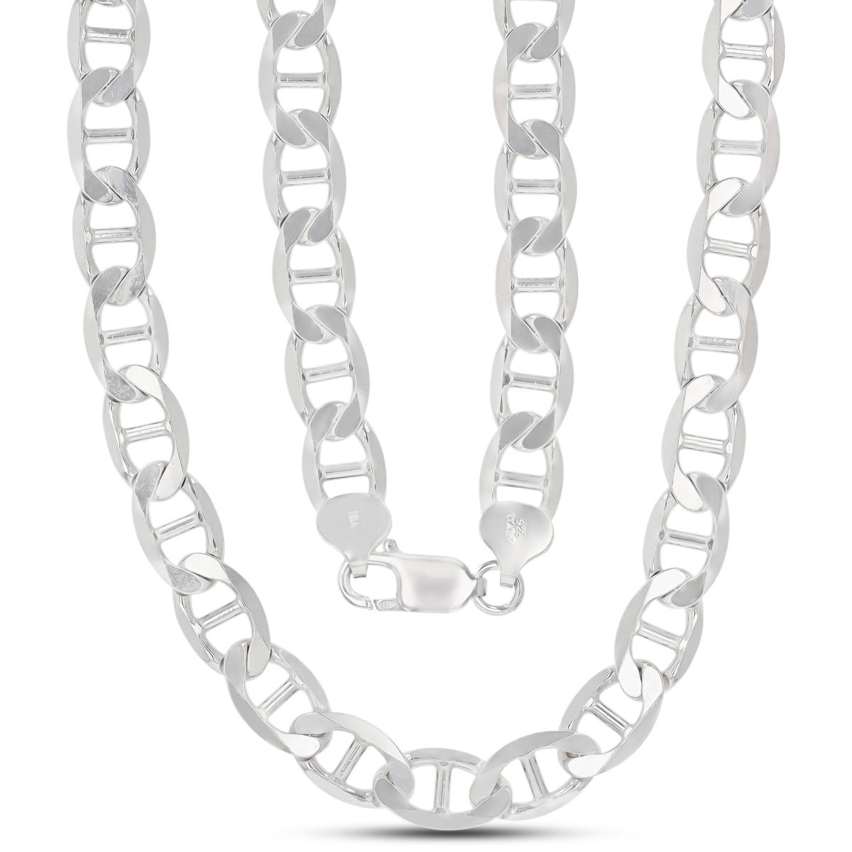 Sterling Silver Silver Plus 200 Flat Mariner 18" Chain
