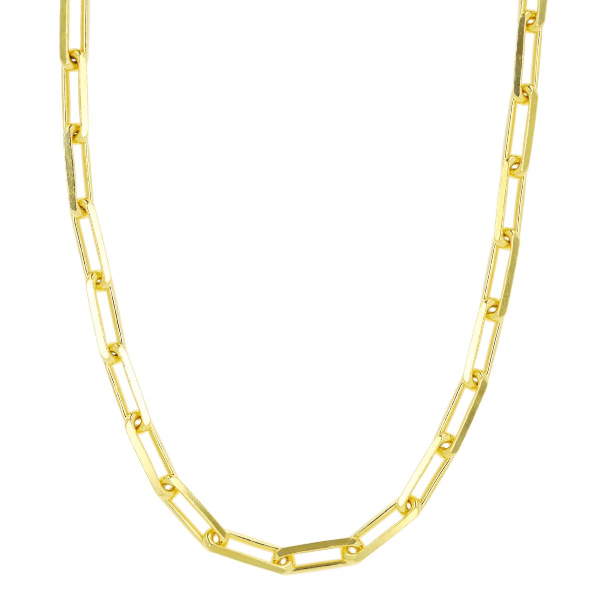 Sterling Silver Yellow 150 Paper Clip 18" Chain