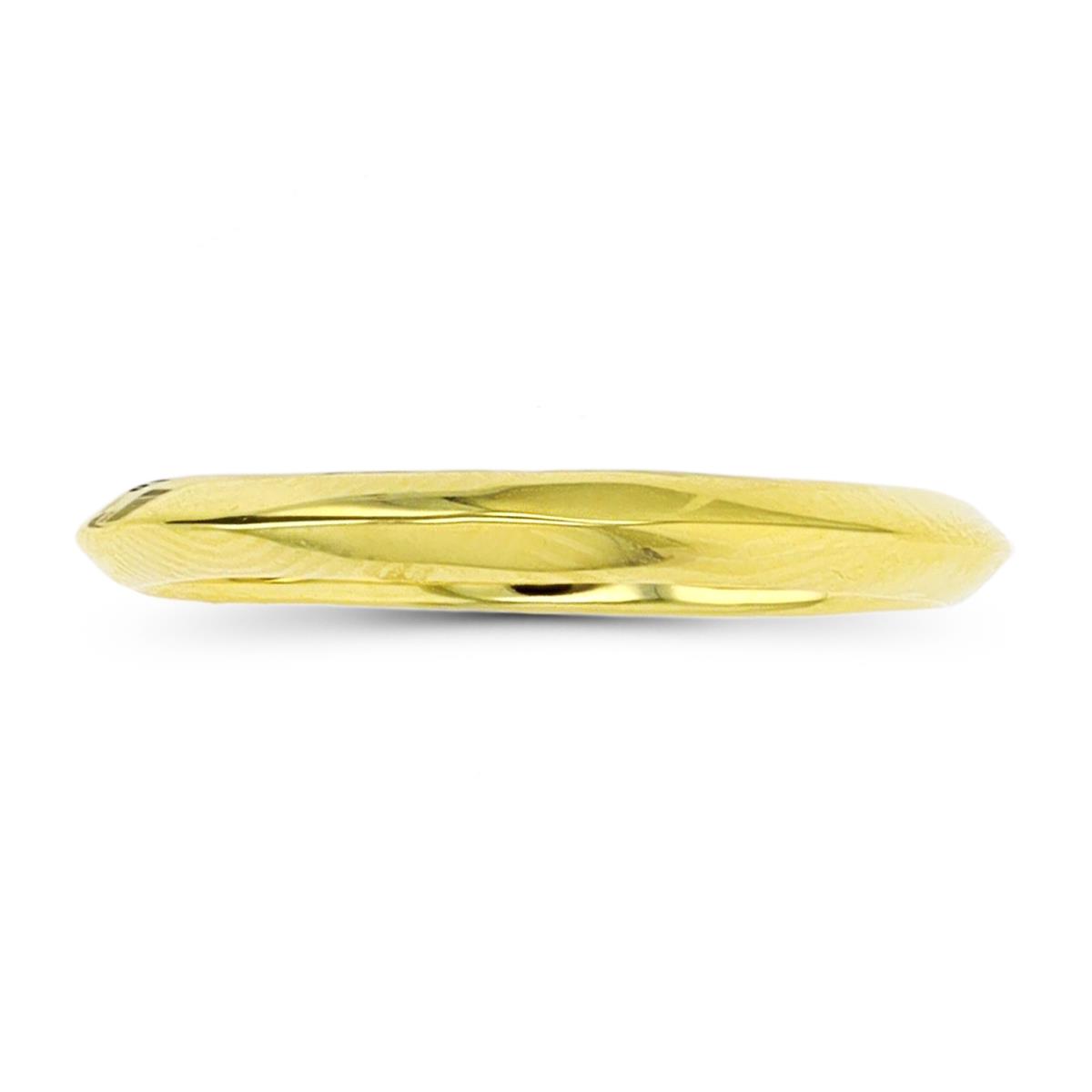 Sterling Silver Yellow 2.3mm Wedding Band  Ring